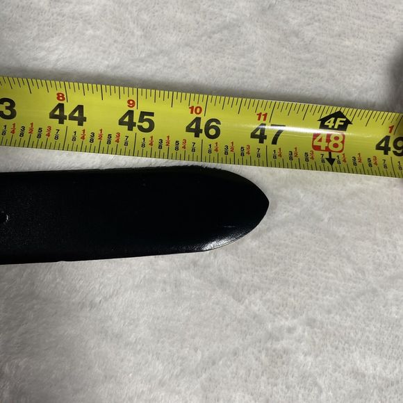 Joseph Abboud Black Leather Belt Men's Sz 44 Handcrafted In Italy Classic - Picture 6 of 7